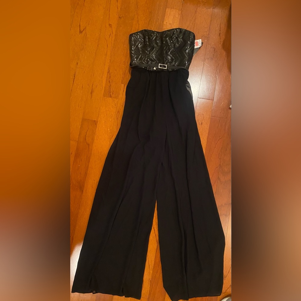 Strapless sequin top jumpsuit new with tags size 0